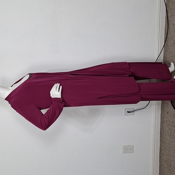 Sandra & Andre "NEW" Purple Career Wear Closet Staple Wide Leg Three Piece Set M - Picture 10 of 14